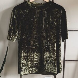 Velvet Olive Green Women's Top